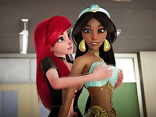 Jasmine gets creampied away from Ariel crippling..